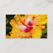 Carte De Visite Vue latérale de l'Hibiscus orange (Dos)