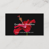 Carte De Visite Vue latérale de l'Hibiscus rouge (Dos)