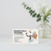 Carte De Visite Vue latérale du chien | Motif Paw et Bones (Debout devant)