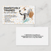 Carte De Visite Vue latérale du chien | Motif Paw et Bones (Devant / Derrière)