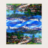 Carte De Visite Vue Panoramique De L'Everest Mountain Nepal (Extérieur déplié)