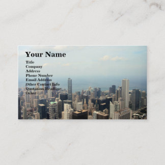 Carte De Visite Vue Skyline Chicago depuis la tour Willis