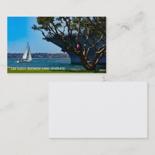Carte De Visite Vue sur le port - Voile San Diego (Devant / Derrière)
