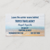 Carte De Visite Vue sur l'île tropicale à la porte d'hiver (Dos)