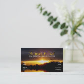 Carte de visite Vues du coucher du soleil (Debout devant)