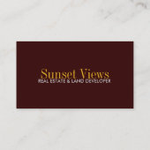Carte de visite Vues du coucher du soleil (Dos)