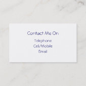 CARTE DE VISITE VUES SUR L'ANGLETERRE (Dos)