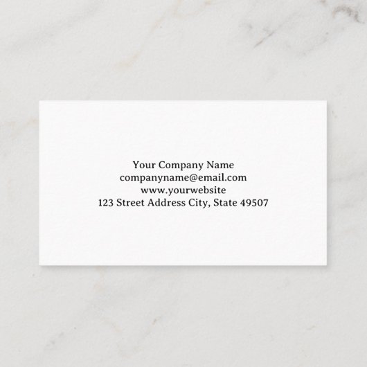 Carte De Visite VUS blanc | Dépouille (Dos)