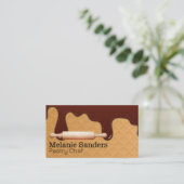 Carte De Visite Wafer et sirop de chocolat | Épingle (Debout devant)