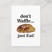 Carte De Visite Waffle Food Restaurant Funny (Devant)
