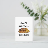 Carte De Visite Waffle Food Restaurant Funny (Debout devant)