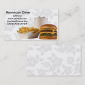 Carte De Visite Wagon-restaurant américain de style (Devant / Derrière)