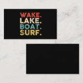 Carte De Visite Wake Surfing Wake Surf Wake Surfing Rope Wake Surf (Devant / Derrière)