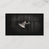 Carte De Visite Wakeboarder ; Noir frais (Dos)