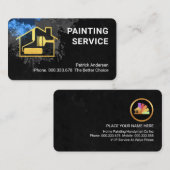 Carte De Visite Wall Grunge Paint Painter Service (Devant / Derrière)