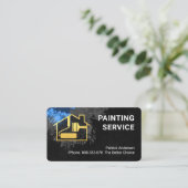 Carte De Visite Wall Grunge Paint Painter Service (Debout devant)