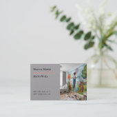 Carte De Visite Wall Mural Painter  (Debout devant)