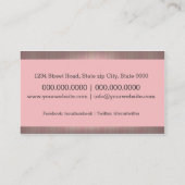 Carte De Visite Wardrobe Stylist (Dos)