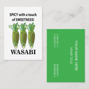 Carte De Visite Wasabi Épicé Avec Une Touche De Douceur Wasabi