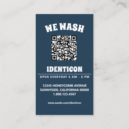 Carte De Visite WASH with QR code (Dos)