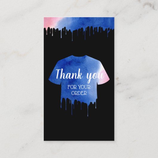 Carte De Visite Washing Care Instruction black (Dos)