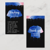 Carte De Visite Washing Care Instruction black (Devant / Derrière)