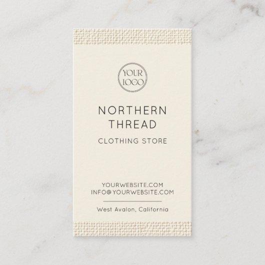 Carte De Visite Washing Care Instructions Logo Clothing (Devant)