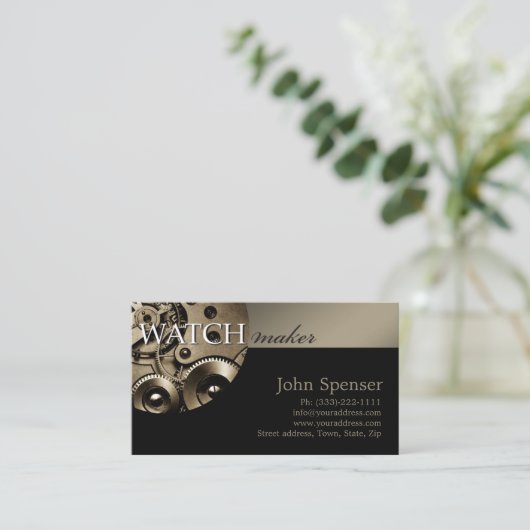 Carte de visite Watchmaker Classy (Debout devant)