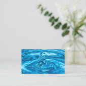 Carte De Visite Water Background - Blue (Debout devant)
