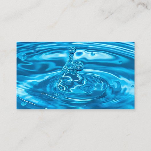 Carte De Visite Water Background - Blue (Devant)