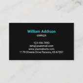 Carte De Visite Water Drop Blue Car Wash Professional (Dos)