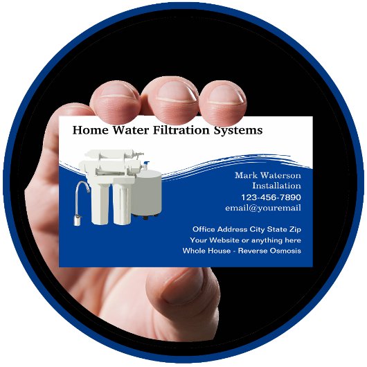 Carte De Visite Water Filtrsystems Theme Business Cards