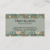 Carte De Visite Water Lys Lily Art Nouveau Nature (Dos)