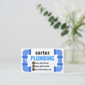 Carte De Visite Water Pipe Frame Leaking Water Plumber (Debout devant)