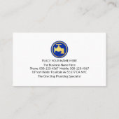 Carte De Visite Water Pipe Frame Leaking Water Plumber (Dos)