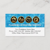 Carte De Visite Water Surface Home Plumbing Repair (Devant)