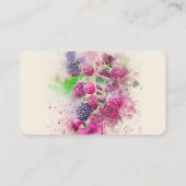 Carte De Visite Watercolor Berries Nom commercial (Dos)