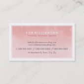 CARTE DE VISITE WATERCOLOR :: corail moderne tenda (Dos)