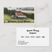 Carte De Visite Watercolor Country Barn Scene (Devant / Derrière)