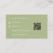 Carte De Visite Watercolor Desert Cactus Succulents QR Code (Dos)