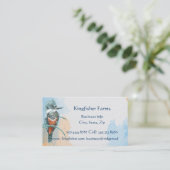 Carte De Visite Watercolor Kingfisher Business Logo (Debout devant)