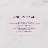 Carte De Visite Watercolor Lilac Dog Breeds Pet Groomer (Dos)