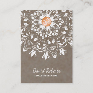 CARTE DE VISITE WATERCOLOR MANDALA LOGO INSTRUCTEUR DE YOGA CUSTOM