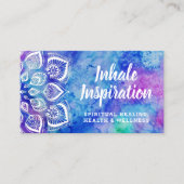 Carte De Visite Watercolor Mandala Metaphysical Yoga Social Media (Devant)