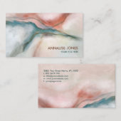 Carte De Visite Watercolor Marble (Devant / Derrière)