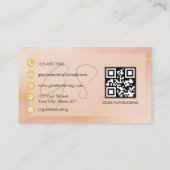 Carte De Visite Watercolor Nail Technician QR Code (Dos)