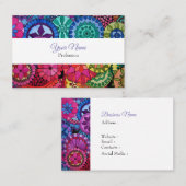 Carte De Visite Watercolor Rainbow (Devant / Derrière)