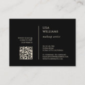 Carte De Visite Watercolor Roses Frame Black (Dos)