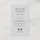 Carte De Visite Watercolor Seashell Hospitality (Dos)