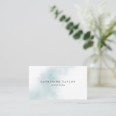 Carte De Visite Watercolor Wash | Blue Business Card (Debout devant)